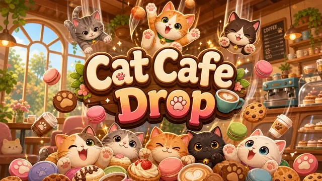 Cat Cafe Drop cozy cat cafe merge game preview