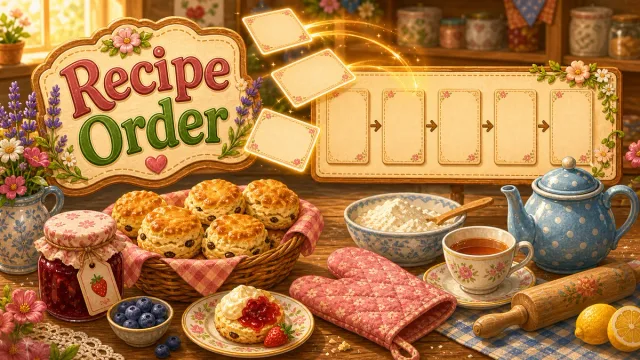 Recipe Order cozy timeline puzzle preview